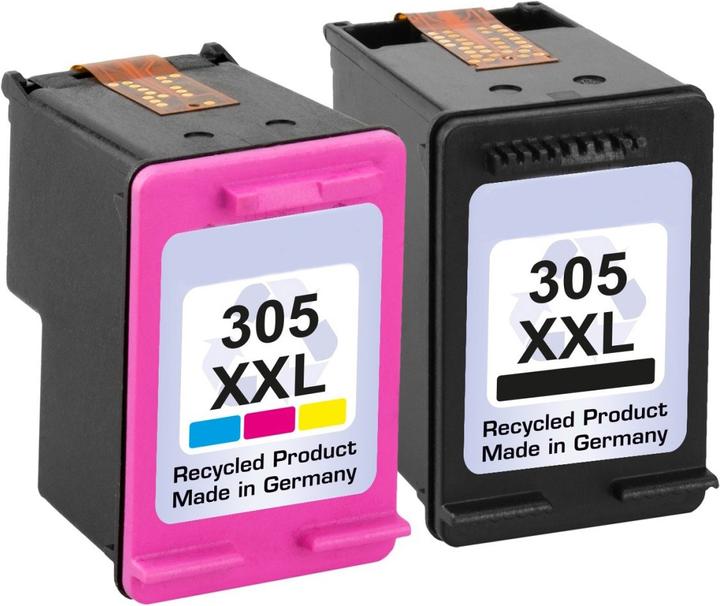 Actual product image Plutoos HP 305 XL HP 305 XL cartridges XXL compatible (FC, CL)