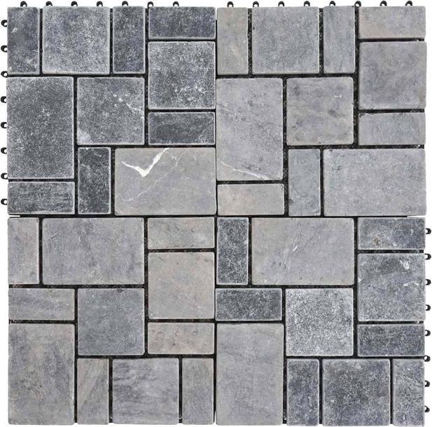 Actual product image Mendler Stone tile HWC-K70, 11x each 30x30cm = 1m², dark grey (11 x)