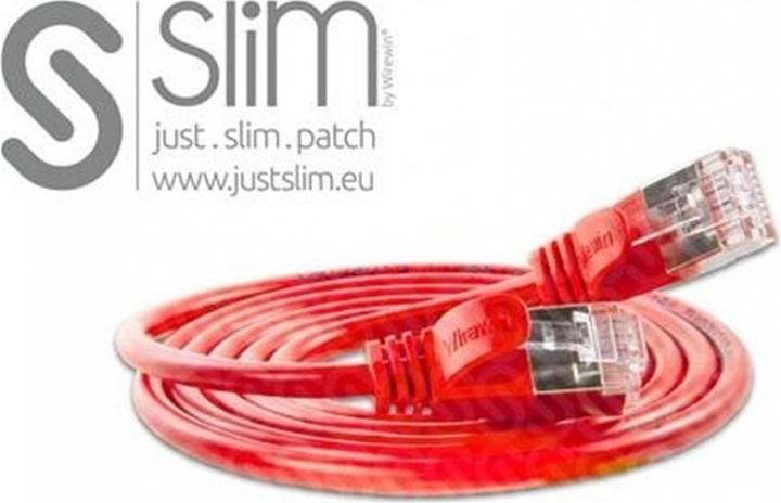 Actual product image Wirewin Slim patch cord: F/FTP, 7.5m, red (U/FTP, CAT6, 7.50 m)