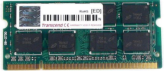 Produktbild Transcend 2GB DDR3 SO-DIMM TS - 1333MHz ECC - 1Rx8 (1 x 2GB, 1333 MHz, DDR3-RAM, SO-DIMM)
