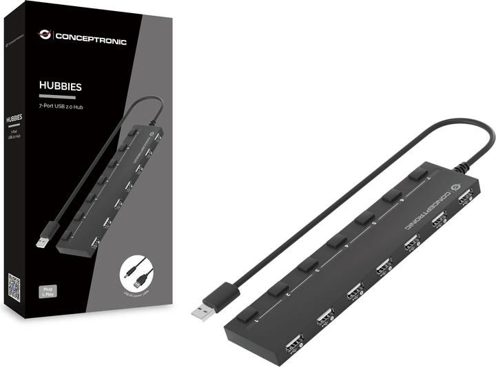 Conceptronic USB Hub (USB-A, 7 Porti)