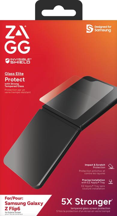 Actual product image Zagg InvisibleShield Glass Elite Samsung Galaxy Z Flip6 (Outside) Screen (1 Piece, Samsung Galaxy Z Flip6)