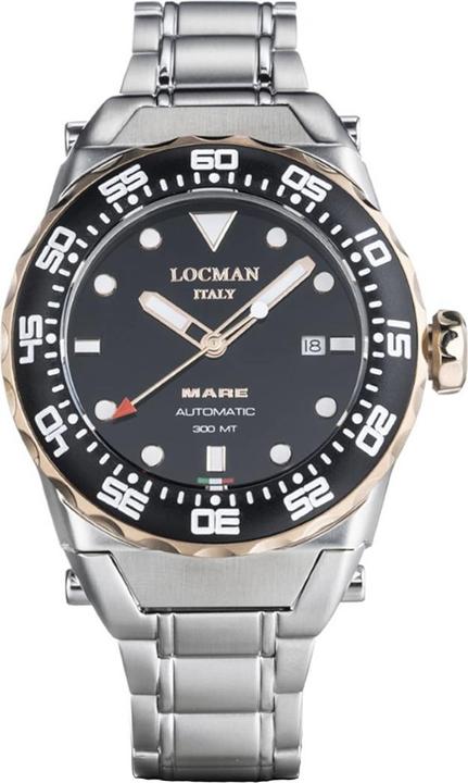 Actual product image Locman Italy Mens Watch Mare 300MT Automatic bicolor Ref.0559 (Analogue wristwatch, 44 mm)