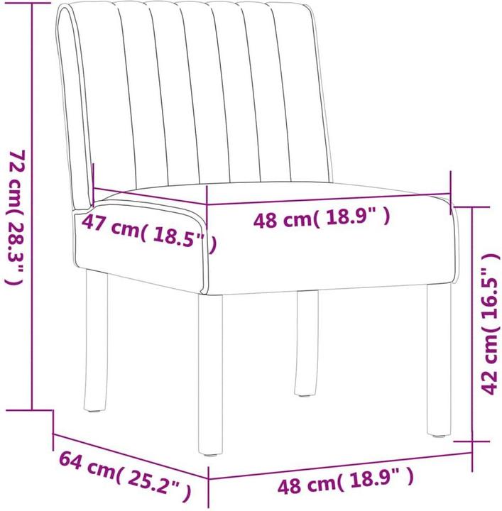 Actual product image VidaXL Polsterstuhl Schwarz Samt
