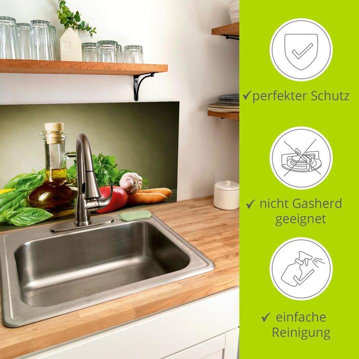 Image du produit Artland Dos de cuisine en aluminium Légumes sains et épices