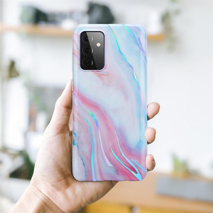 Productafbeelding Cadorabo IMD TPU kleurrijke marmeren hoes (Samsung Galaxy A72)