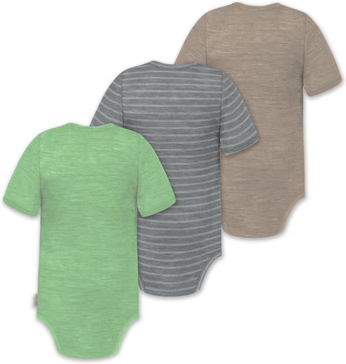 Actual product image Normani Set of 3 baby merino short-sleeved body "Tihoi" - 9319 (74)