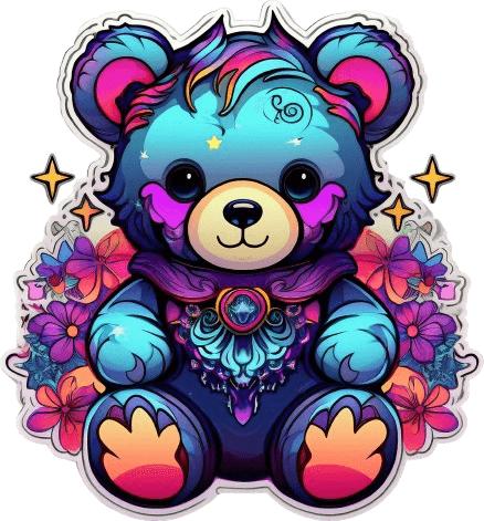 Image du produit Bügelbilder Bügelbild Comic Gothic Teddy Bear