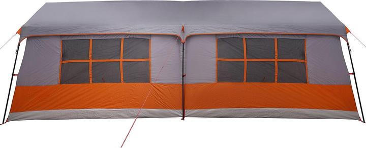 Image du produit VidaXL Tente de camping avec fenêtres Gris et orange 12 personnes étanche à l'eau (Tente igloo)