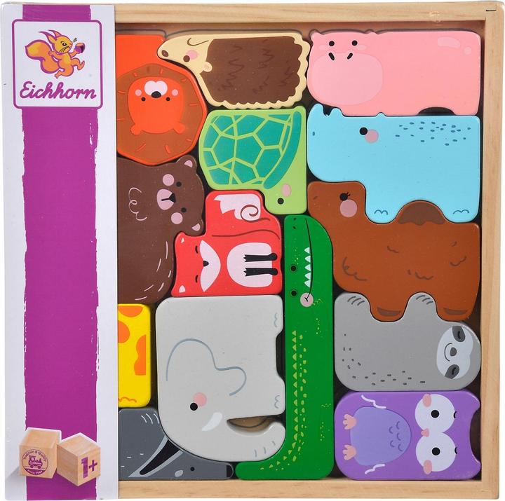 Actual product image Eichhorn EH Animal set in wooden box
