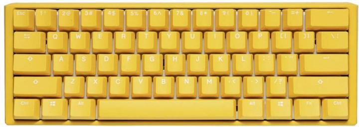 Produktbild Ducky One 3 Yellow mini gaming keyboard, RGB LED - MX-black (DE, Kabelgebunden)