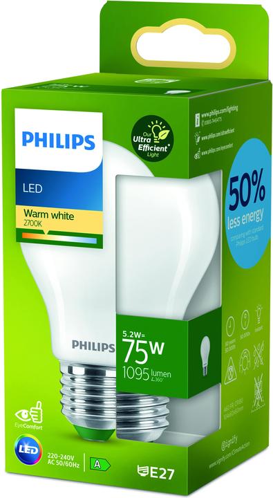 Actual product image Philips LED Classic (E27, 5.20 W, 1095 lm, 1 x, A)