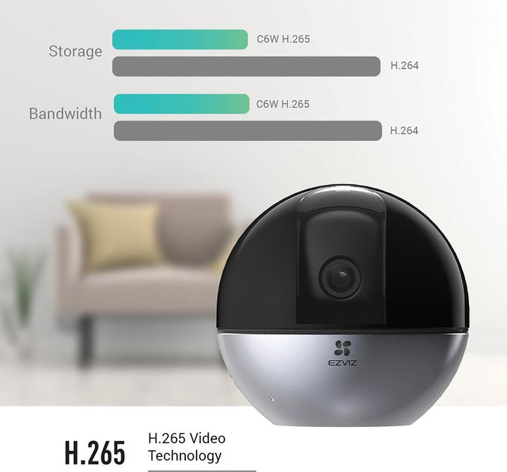 Image du produit EZVIZ C6W caméra rotative 4 MP + détection de visage (2560 x 1440 Pixels)