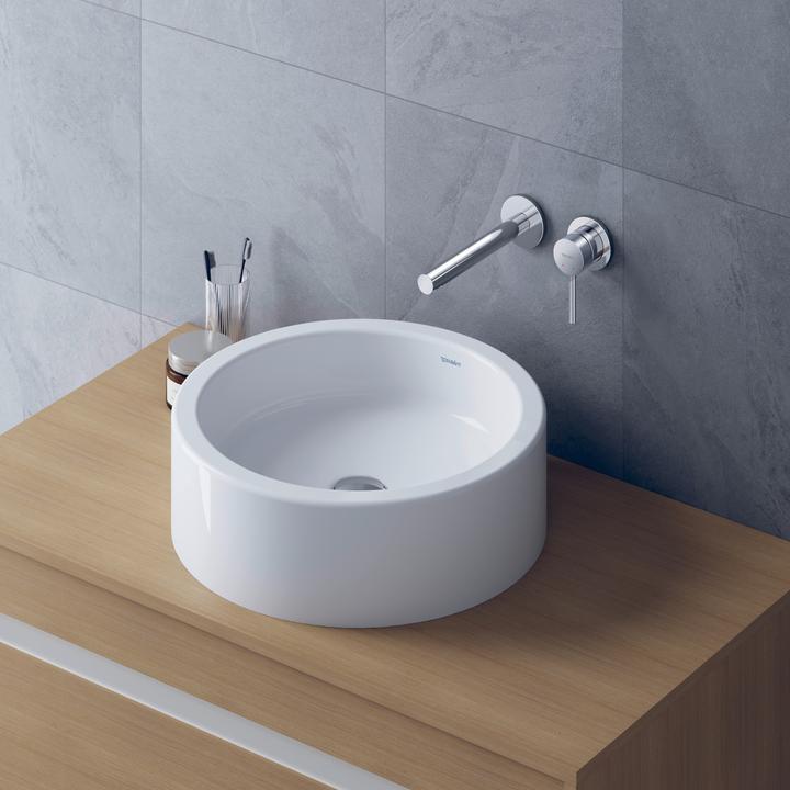 Actual product image Duravit Circle single lever basin mixer, projection 200 mm, concealed, without pop-up waste, chrome