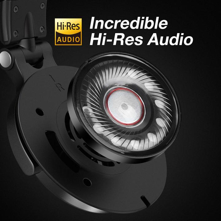 Produktbild OneOdio Pro-60 DJ Over Ear Kopfhörer kabelgebunden Stereo Schwarz High-Resolution Audio Faltbar, Sc (ANC, Kabelgebunden)