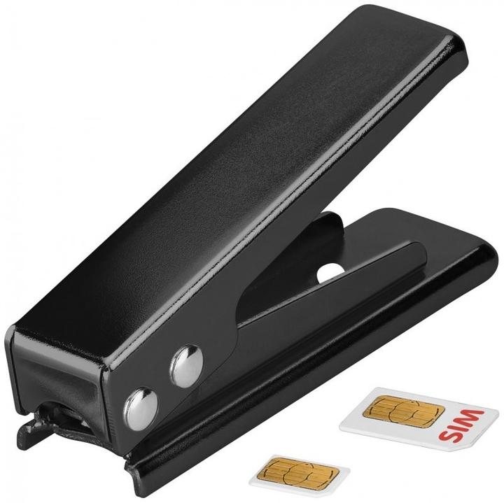 AccuCell SIM-Karten Stanze Micro, Kartenstanze SIM auf Micro-SIM, schwarz
