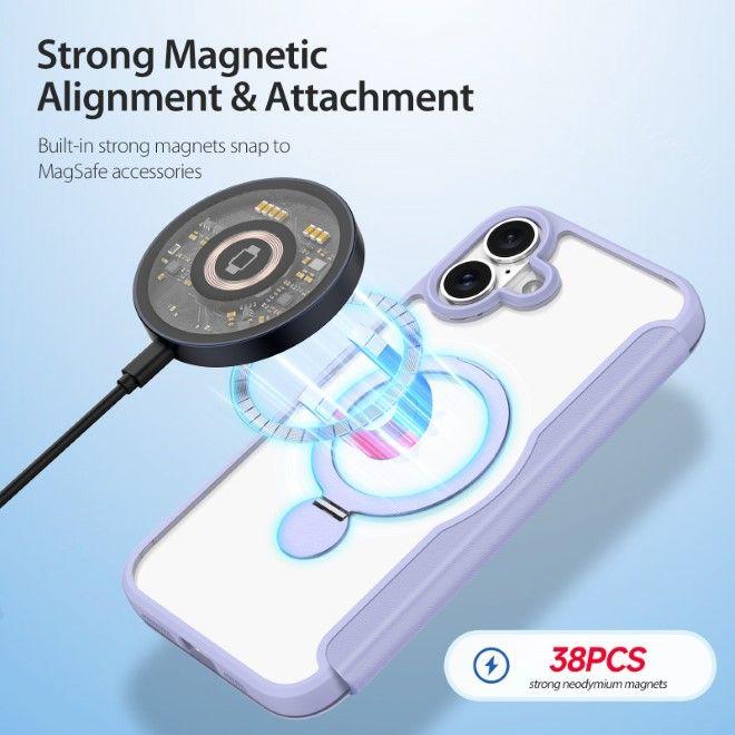 Produktbild Dux Ducis Skin X Pro 360° Ring Stand Series Lederhülle (Apple iPhone 16)