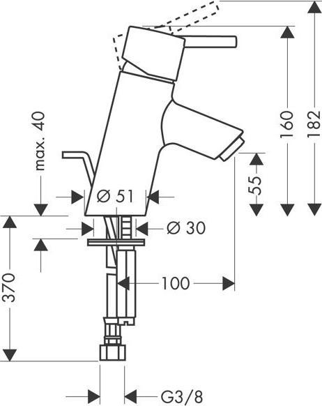Produktbild hansgrohe Waschtischmischer Talis S 32020000 chrom inkl. Ablaufgarnitur
