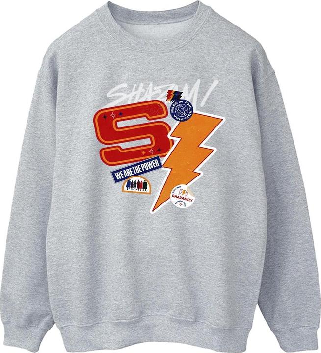 Actual product image Mens Shazam Fury Of The Gods Sticker Spam Sweatshirt (XL)
