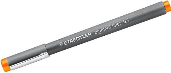 Actual product image Staedtler pigment liner 308 fineliner, single product, orange, approx. 0.5 mm (Orange, 1 x)