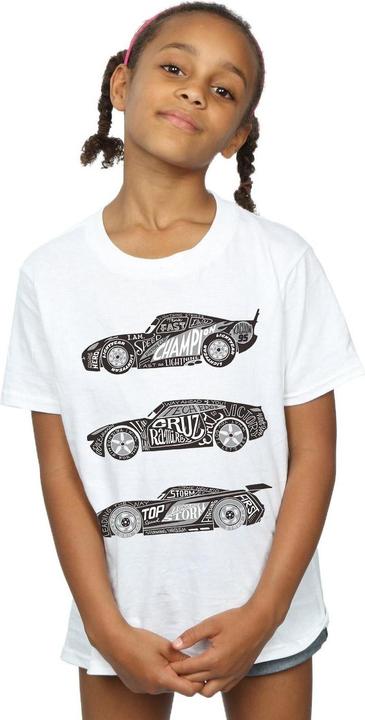 Immagine prodotto Disney Cars Text Racers Maglietta Ragazze (140, 146)