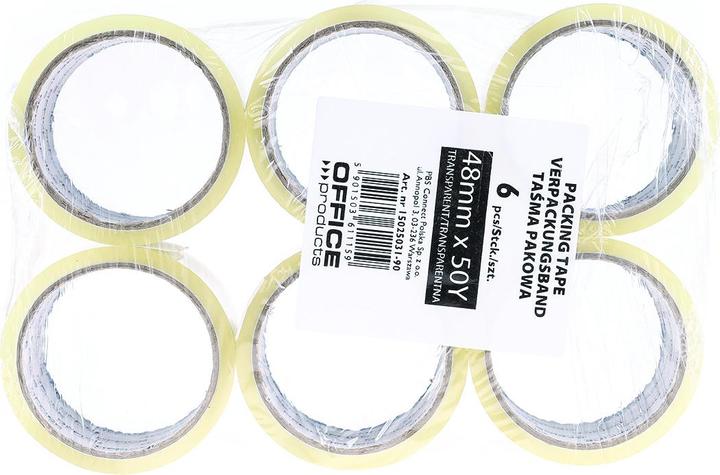 Image du produit Office Products Ruban d'emballage, 48mm x 50y, 36mic, ean pour 1 pc, transparent (48 mm)