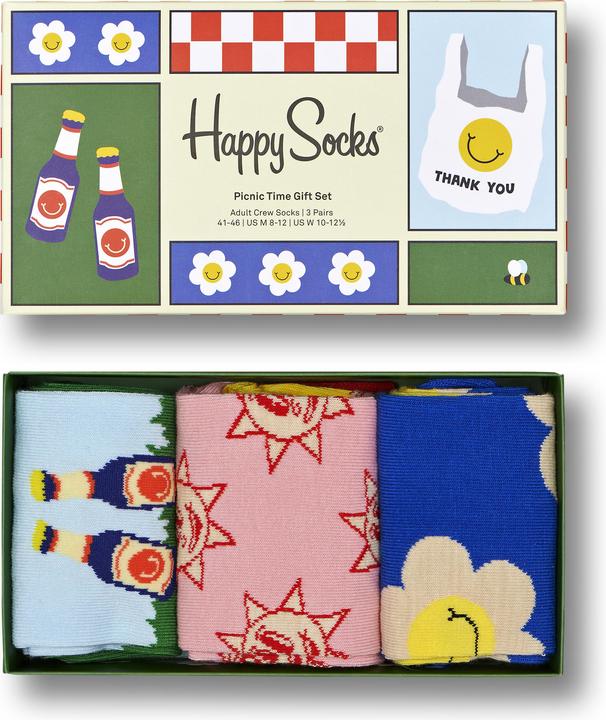 Image du produit Happy Socks Picnic Time Gift Set (Lot de 3, 41 - 46)