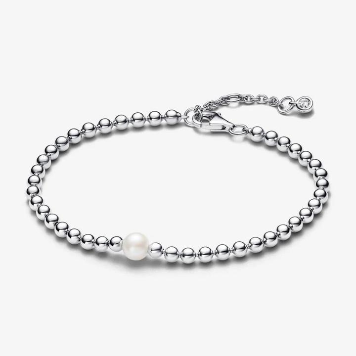 Actual product image Pandora Bracelet Treated Freshwater Cultured Pearl & Beads (16 cm, Sterling silver 925)