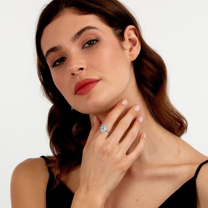 Image du produit Morellato Timeless silver ring with zircons Tesori SAIW2050 - Circuit : 58 mm (58, Argent 925)