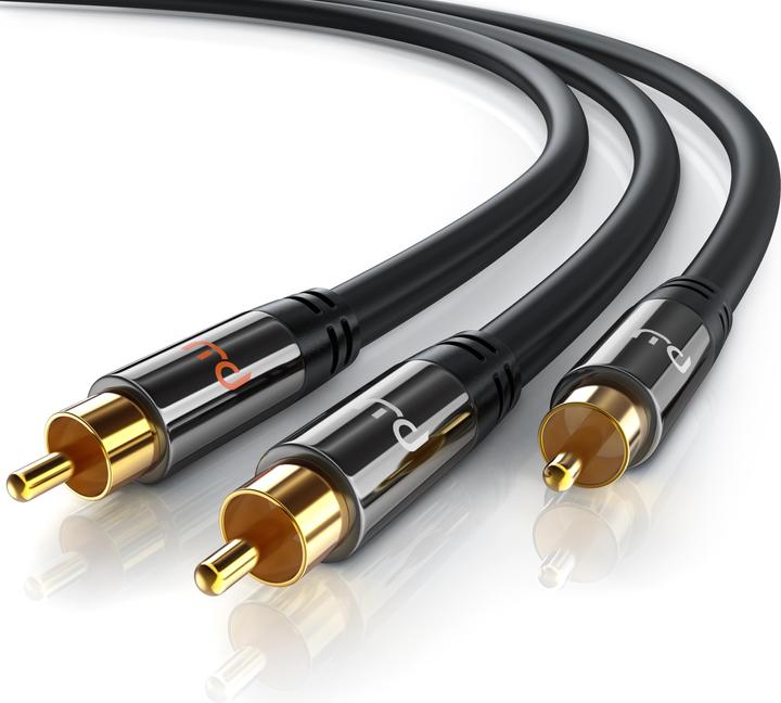 Immagine prodotto Primewire Cavo audio Cinch - Cavo coassiale a Y - Cavo per subwoofer - Da 1 spina Cinch a 2 spine Cinch (7.50 m, Cinch)