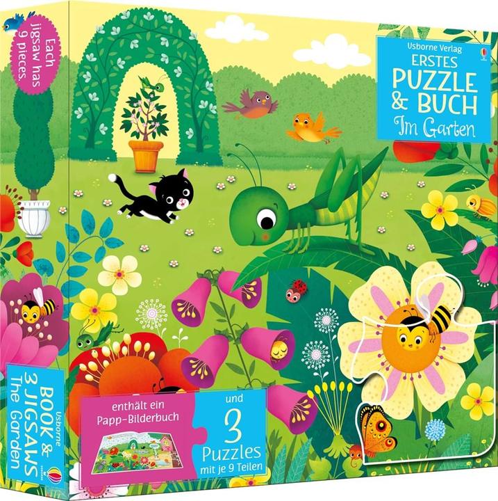 Immagine prodotto Usborne Verlag - Erstes Puzzle & Buch: Im Garten (9 pezzi)