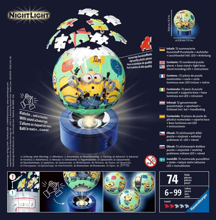 Image du produit Ravensburger Minions 2 Nightlight (72 pièces)