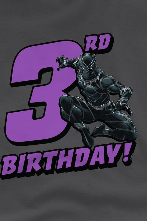 Actual product image Black Childrens/Kids 3rd Birthday T-Shirt (128)
