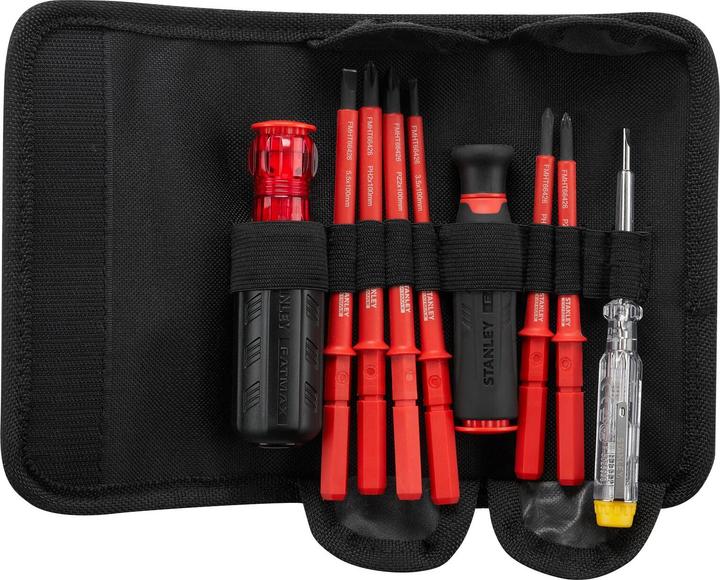 Productafbeelding Stanley Schroevendraaierset Multi-Bit 1000V (Kruisvormig PZ, Gleuf, Phillipps kruissleuf (PH))