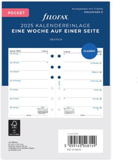Produktbild Filofax PO-INH.1WO/SEITE DEUTSCH (Deutsch)