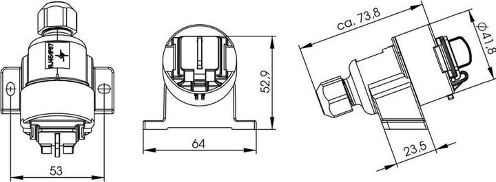 Produktbild Telegärtner RJ45-Anschlussdose Variante 6 Buchse, gerade Pole: 8P8C J00020A0436 Lichtgrau J00020A0436 1 St.