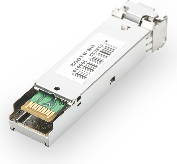Immagine prodotto Digitus Modulo SFP per switch Gigabit Modulo in fibra ottica monomodale 1xLC 1550nm Duplex mini GBIC SFP...