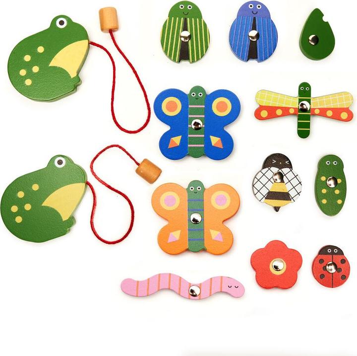 Produktbild Kikkerland Catch a Bug Wooden Fishing Game (Französisch, Deutsch, Portugiesisch, Spanisch, Niederländisch, Italienisch, Isländisch, Englisch)