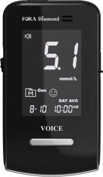 Fora Diamond VOICE mit Sprachführung FR/EN mmol/L (Blutzuckermessgerät)
