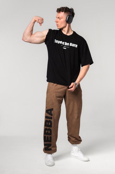 Image du produit Nebbia Baggy Style Sweatpants mit Taschen Gym Bro 365 - light brown (M)