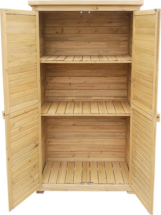 Immagine prodotto Wiltec Casetta da giardino Porta a doghe Legno di abete rosso Tetto in bitume 870x465x1600mm Casetta da