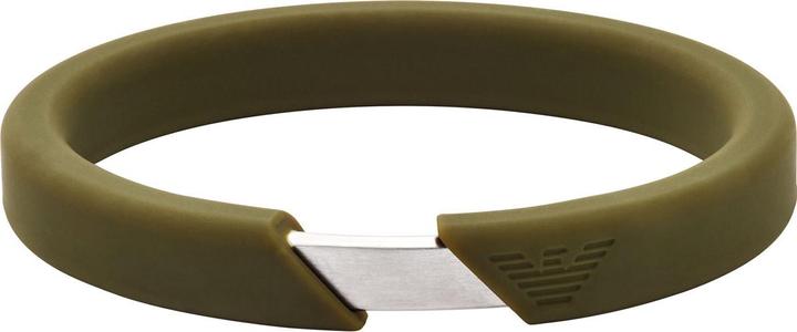 Emporio Armani Armband (18.50 cm, Silikon, Edelstahl)