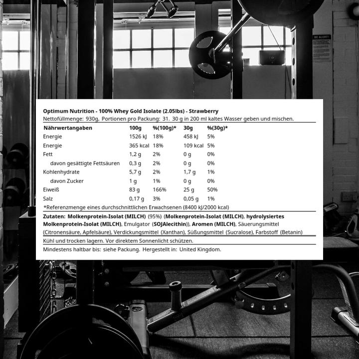 Produktbild Optimum Nutrition Gold Standard Isolate (Erdbeere, 1 Stk., 930 g)