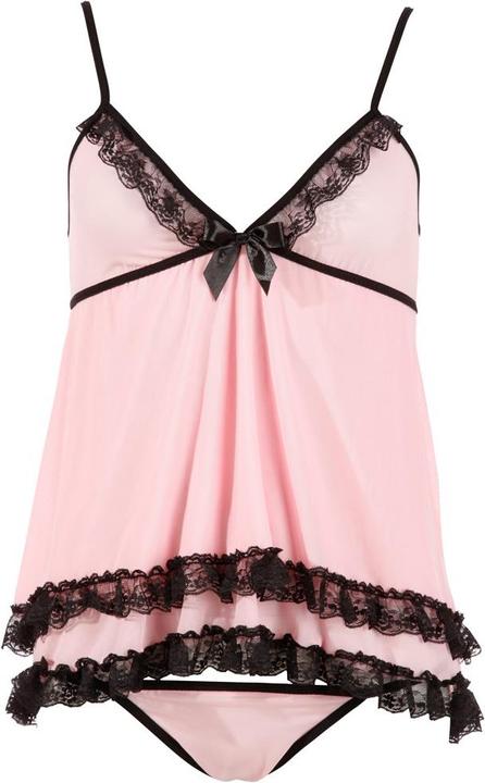 Produktbild Cottelli Collection Babydoll & String Rosa (S)