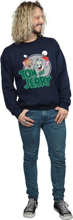 Actual product image Tom & Jerry Mens Christmas Greetings Sweatshirt (S)