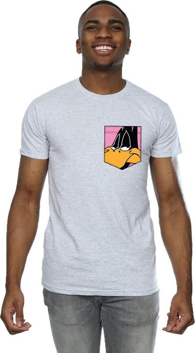 Produktbild Looney Tunes Daffy Duck Face Faux Pocket TShirt (S)