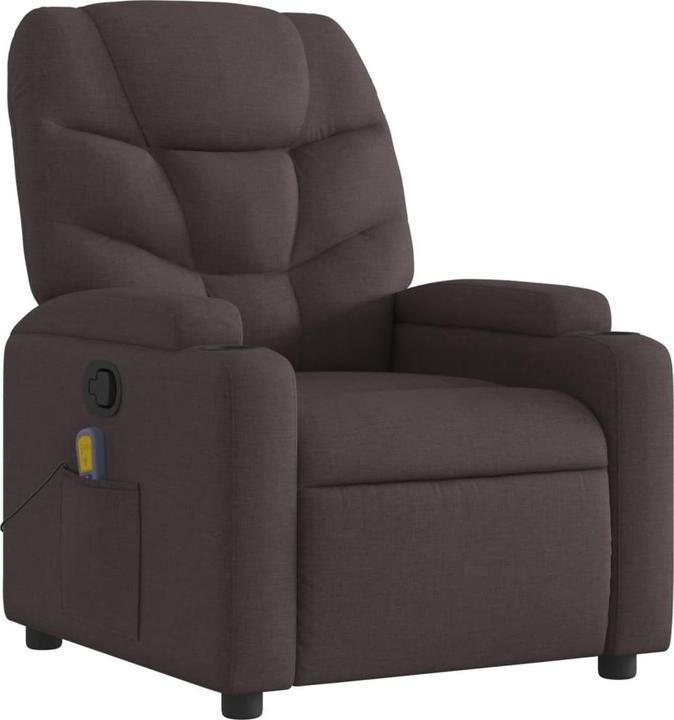Produktbild VidaXL Massagesessel Dunkelbraun Stoff,Farbe: Dunkelbraun,Material
