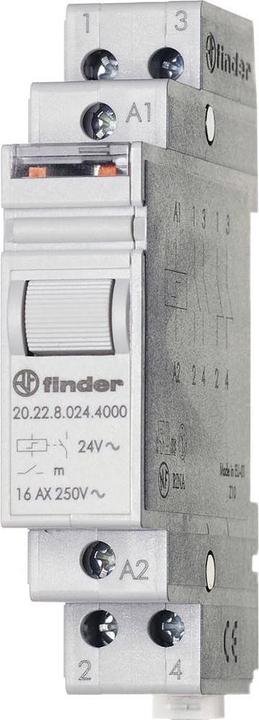 Actual product image Finder Impulse switch top-hat rail 20.24.8.024.4000 2 NO contacts 24 V/AC 1 S