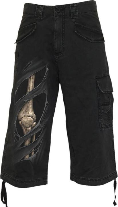 Actual product image Spiral Unisex Adult Bone Rips 3/4 Length Cargo Shorts (M)