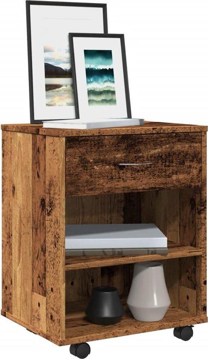 Produktbild VidaXL Rollcontainer Rollschrank Bürocontainer Büroschrank Schrank Altholz-Optik (46 x 36 x 59 cm)
